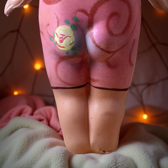 Celluloid Doll Side Eye in Swim Suit 6" Japan Movable Arms Molded Hair Finger Wa - Picture 8 of 10